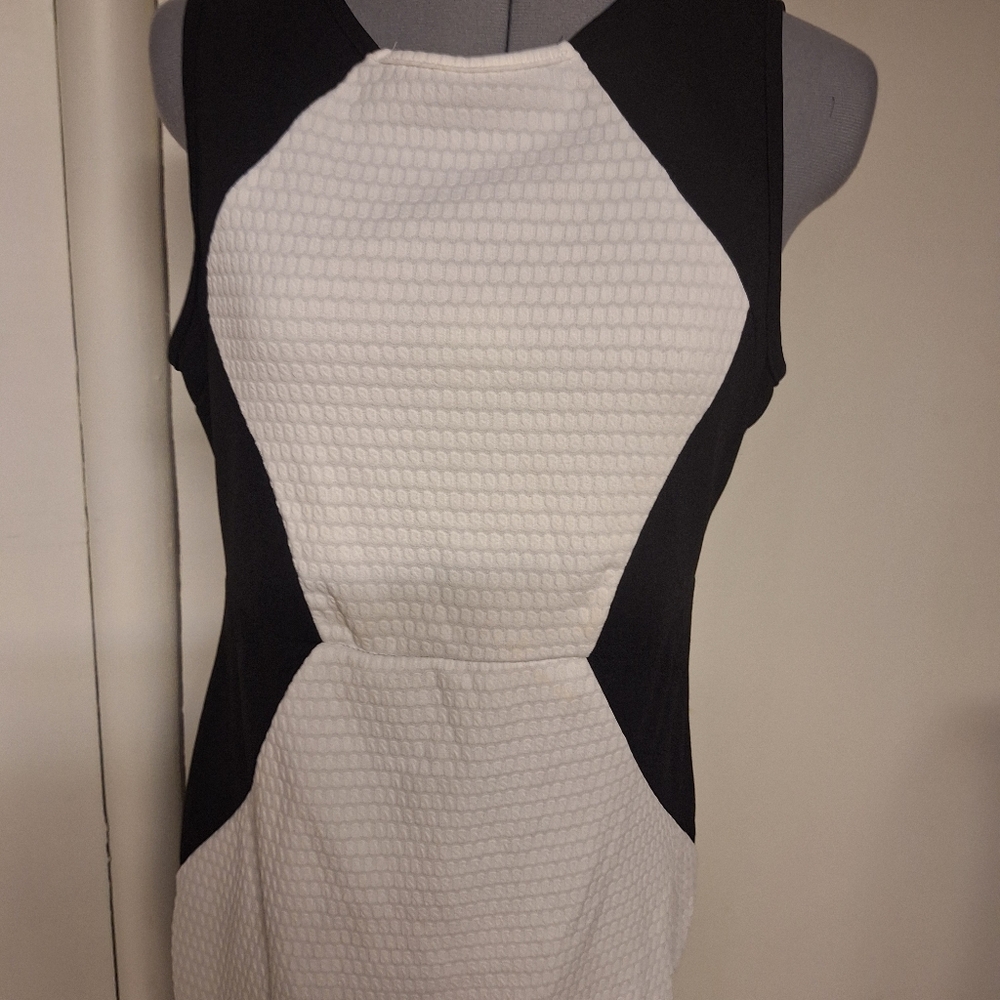 Black and White Textured Dress Size 8
